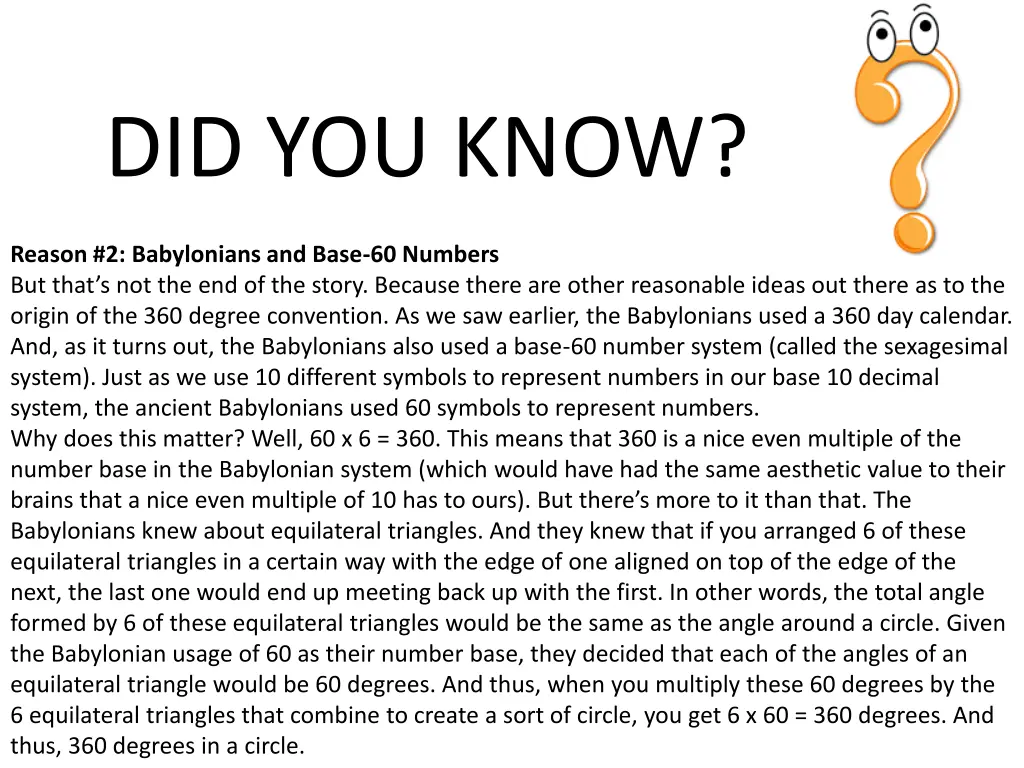 did you know 1