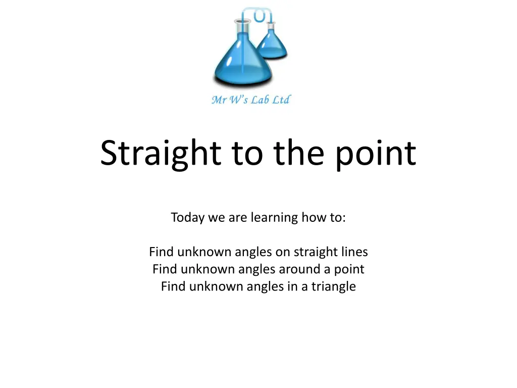 straight to the point