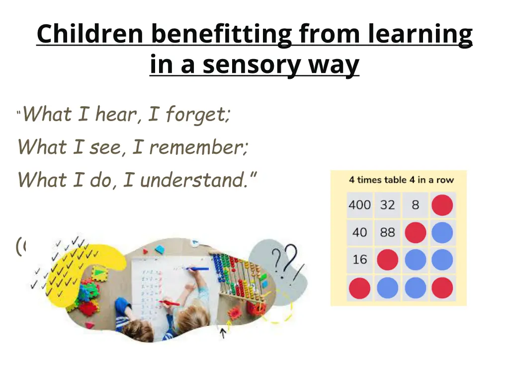 children benefitting from learning in a sensory