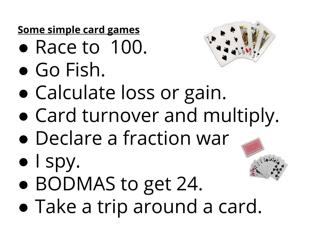 some simple card games race to 100 go fish