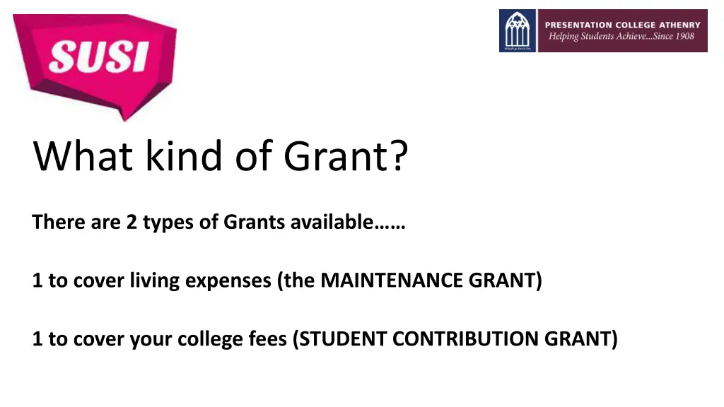 what kind of grant