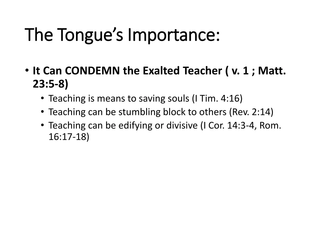 the tongue s importance the tongue s importance 1