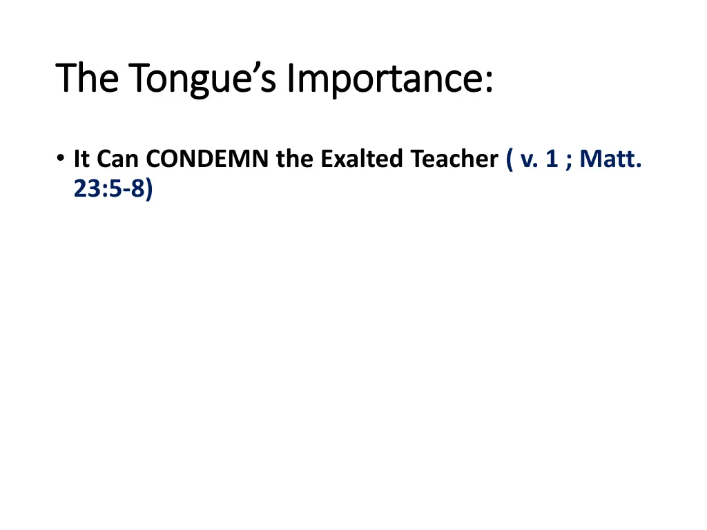 the tongue s importance the tongue s importance