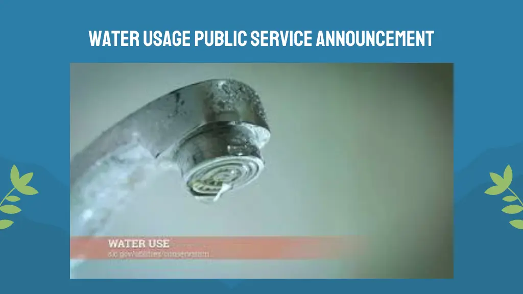 water usage public service announcement