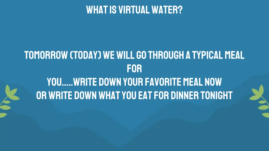 what is virtual water 2