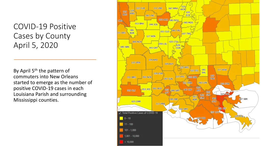 covid 19 positive cases by county april 5 2020