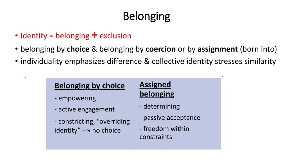 belonging belonging