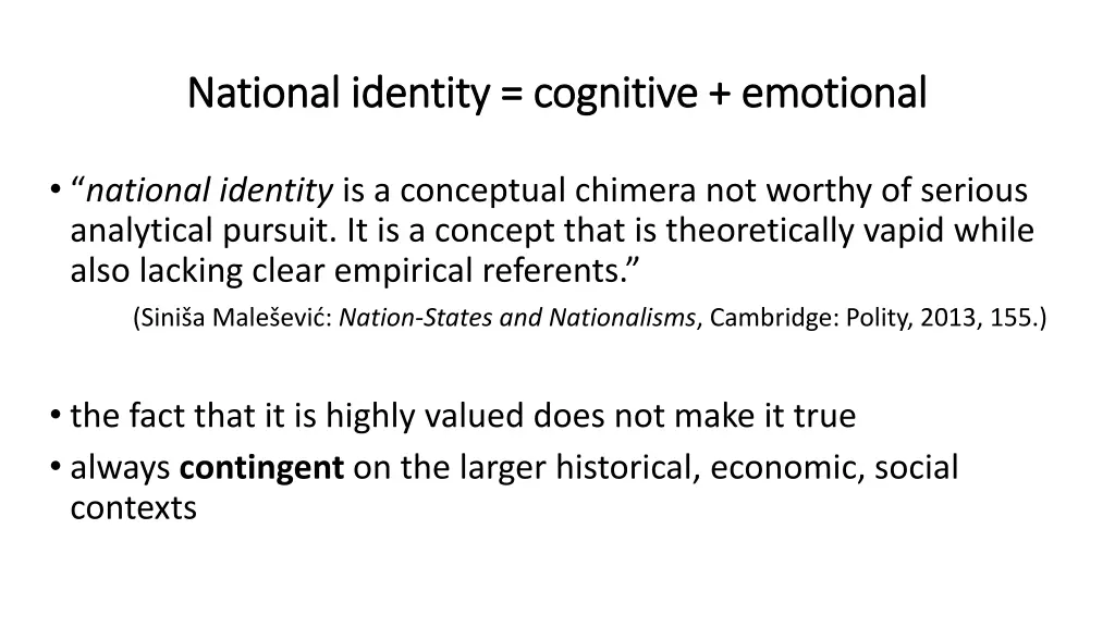 national identity cognitive emotional national
