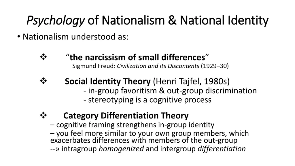 psychology psychology of nationalism national