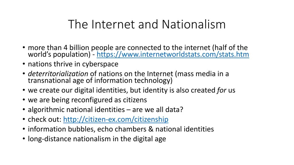 the internet and nationalism
