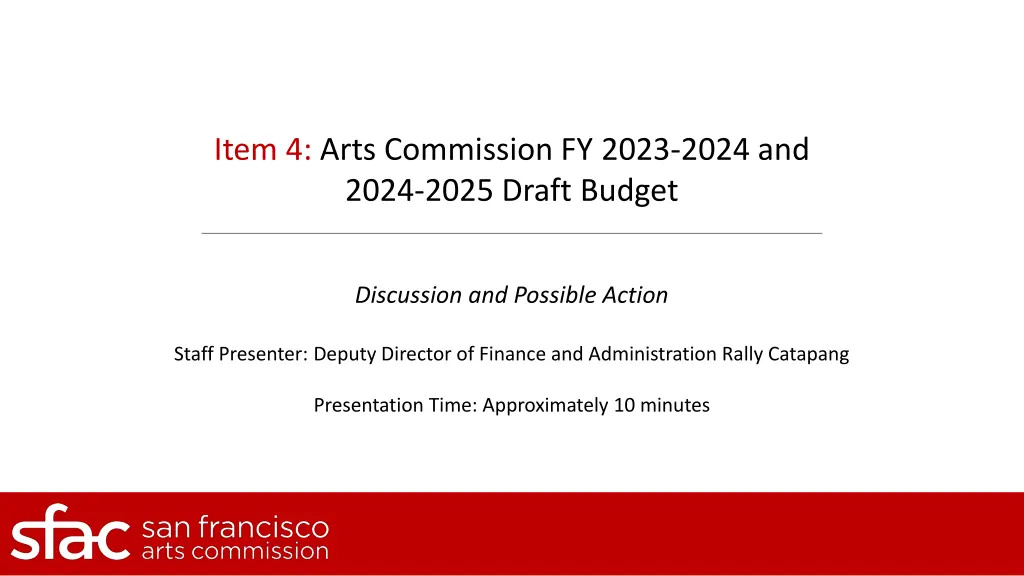 item 4 arts commission fy 2023 2024 and 2024 2025