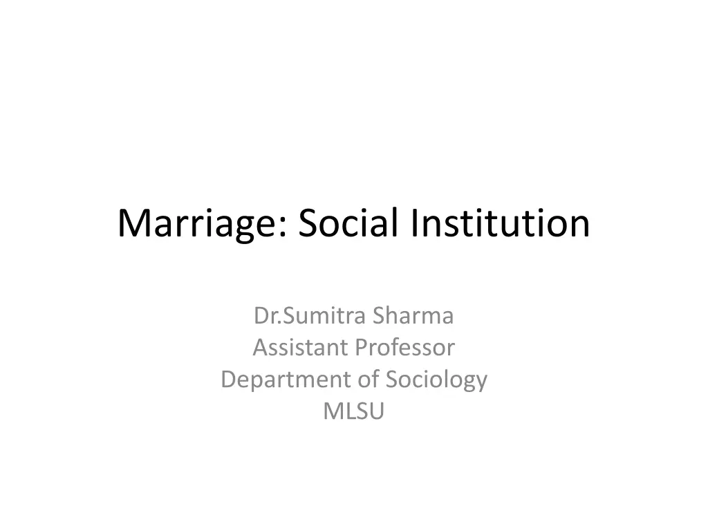 marriage social institution