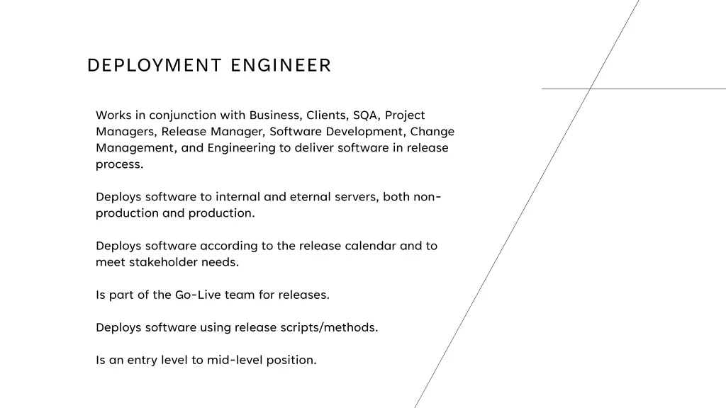deployment engineer