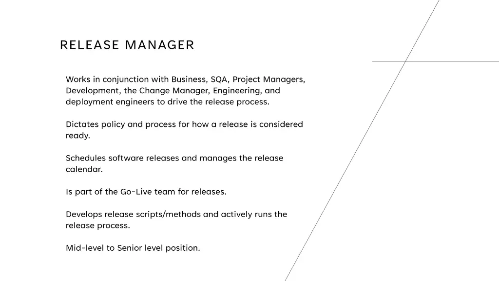 release manager