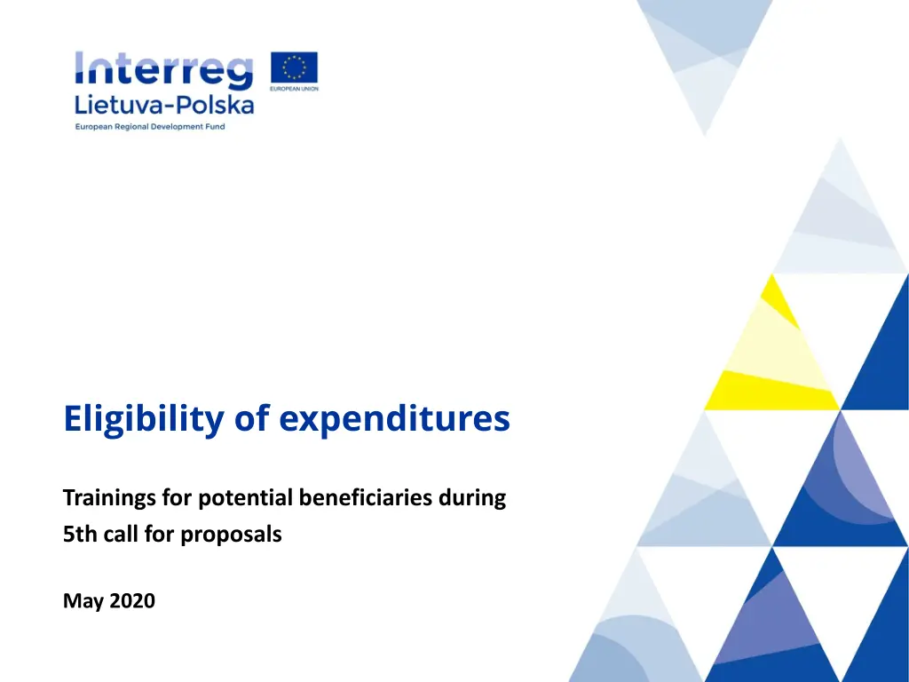 eligibility of expenditures