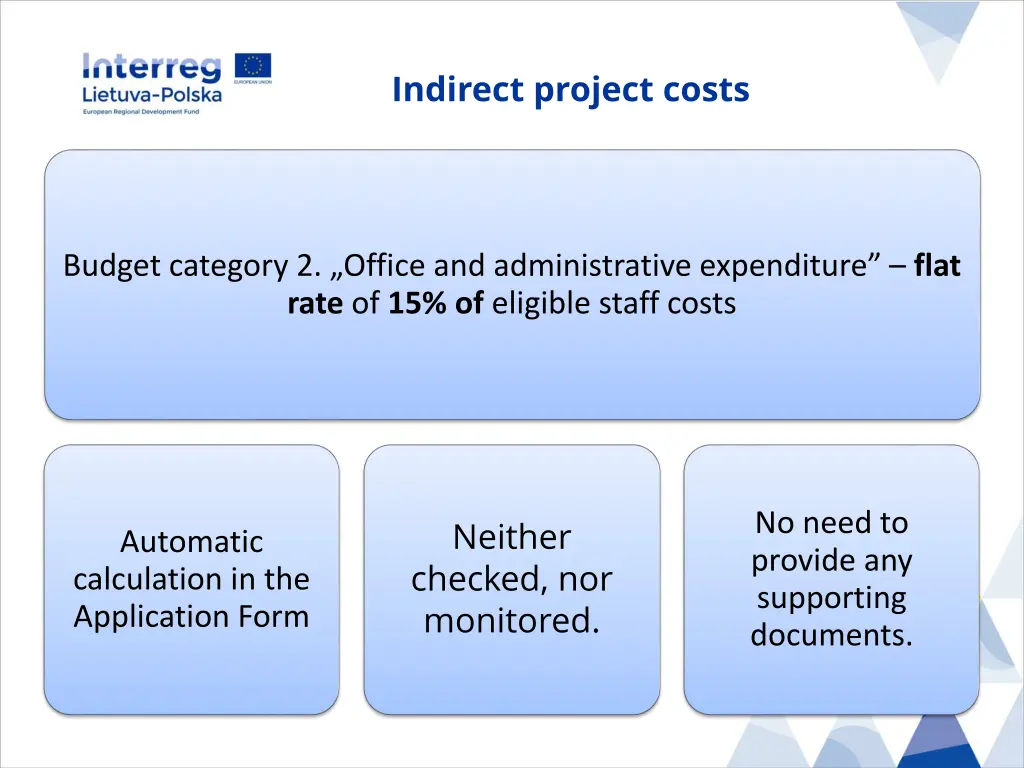 indirect project costs