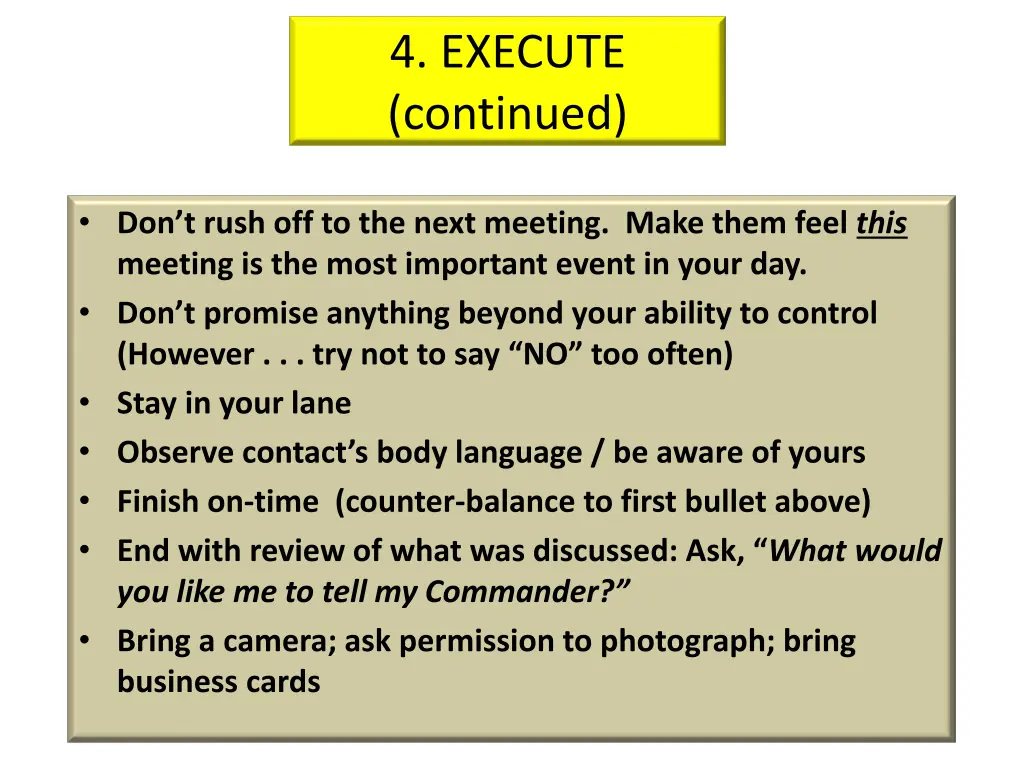 4 execute continued
