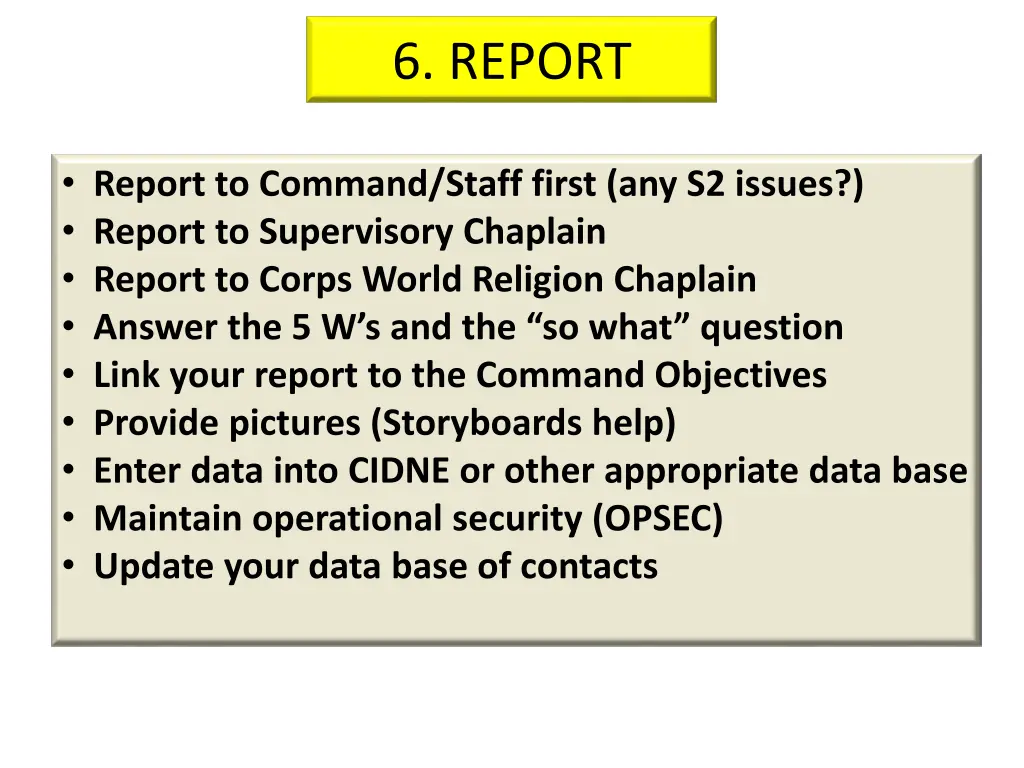 6 report