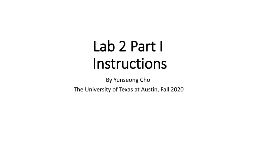 lab 2 part i lab 2 part i instructions
