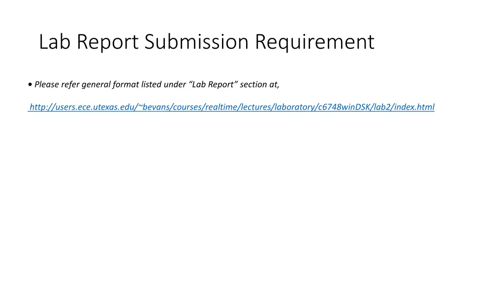 lab report submission requirement