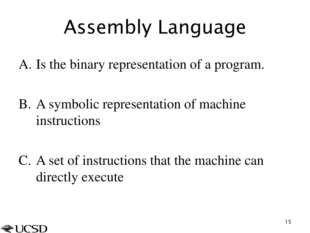 assembly language