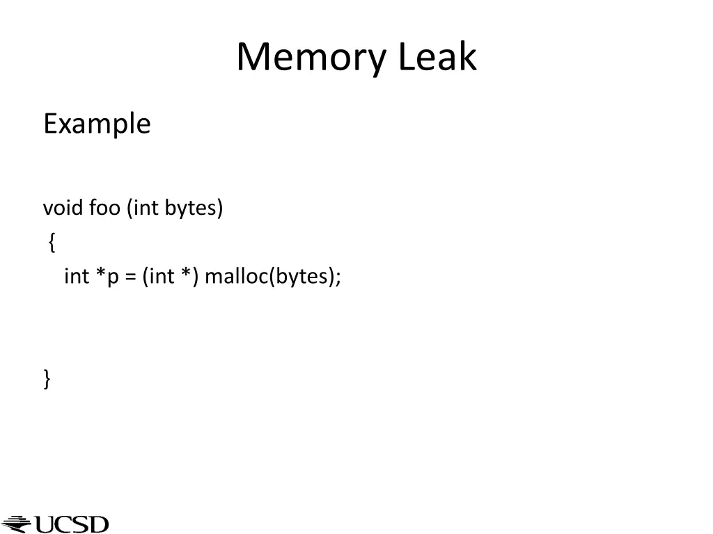 memory leak