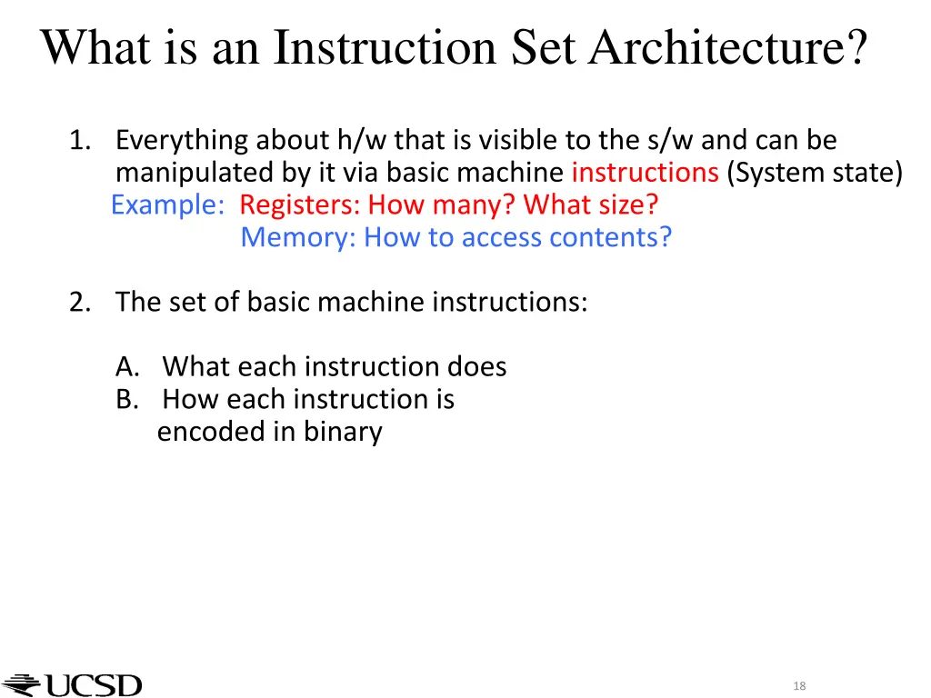 what is an instruction set architecture 1