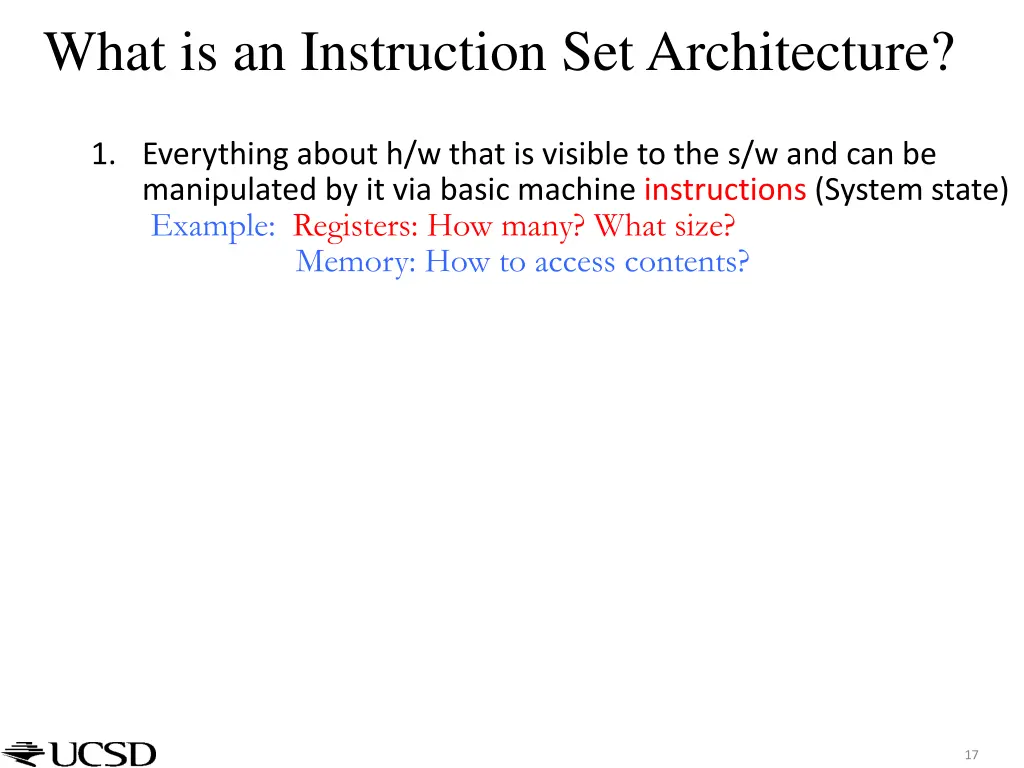 what is an instruction set architecture