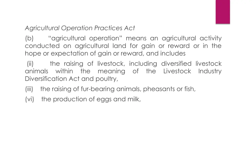 agricultural operation practices