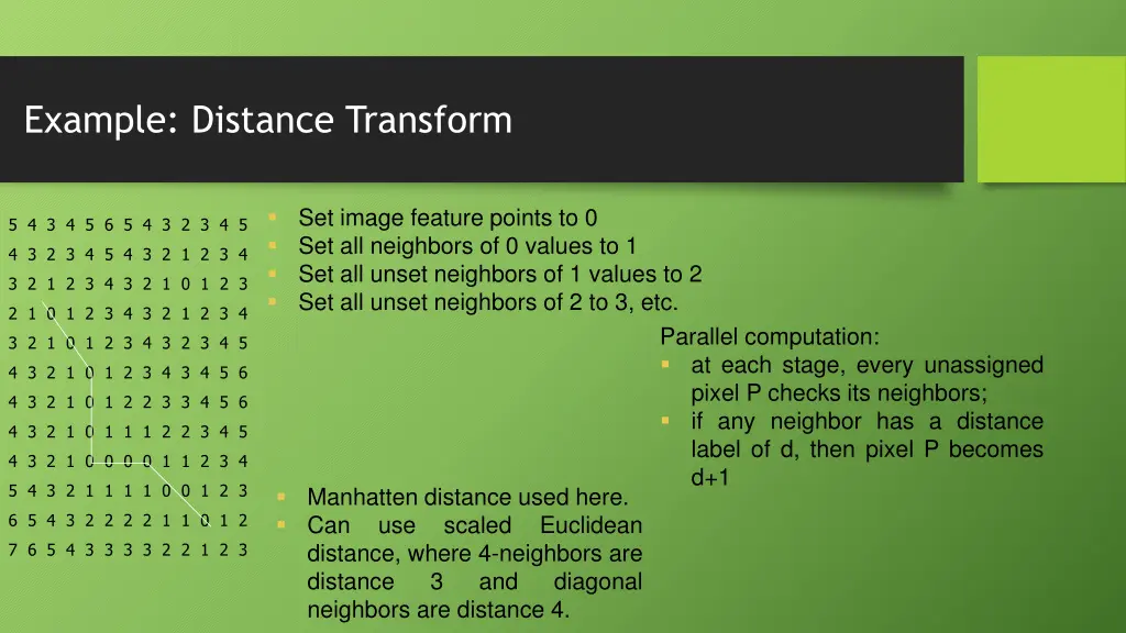 example distance transform