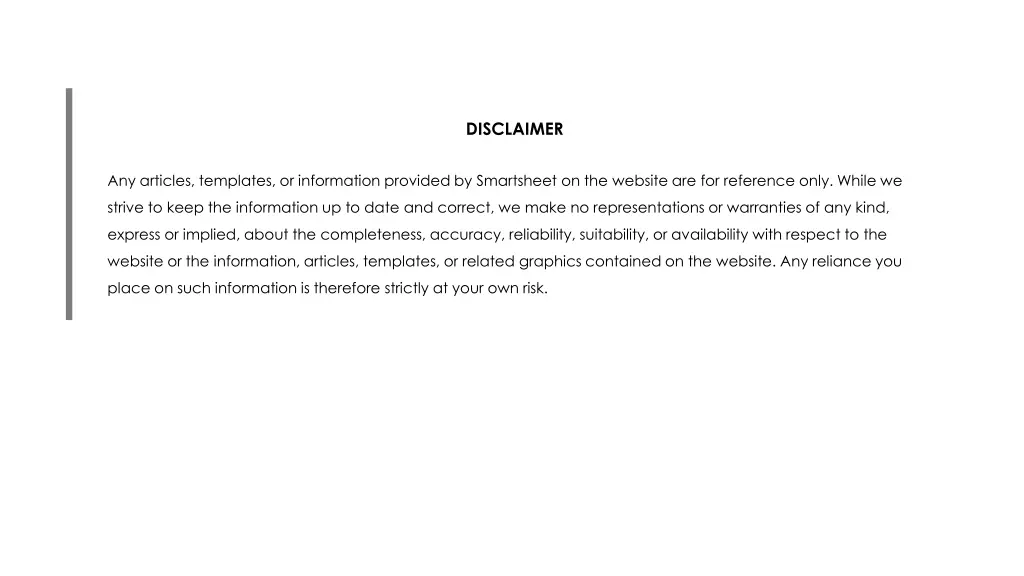 disclaimer