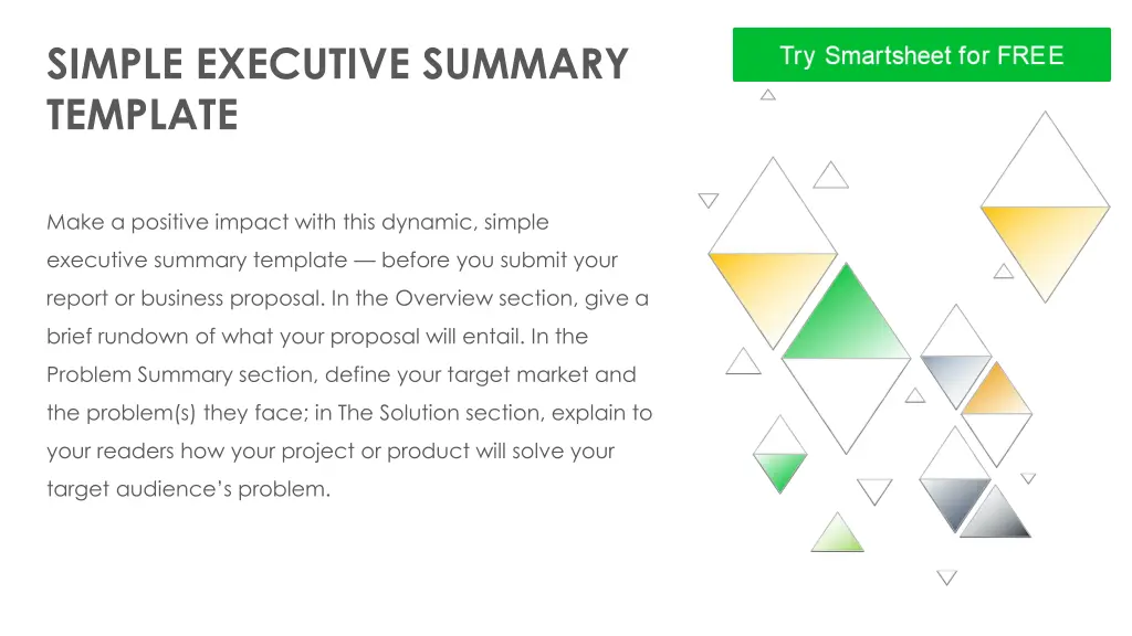 simple executive summary template