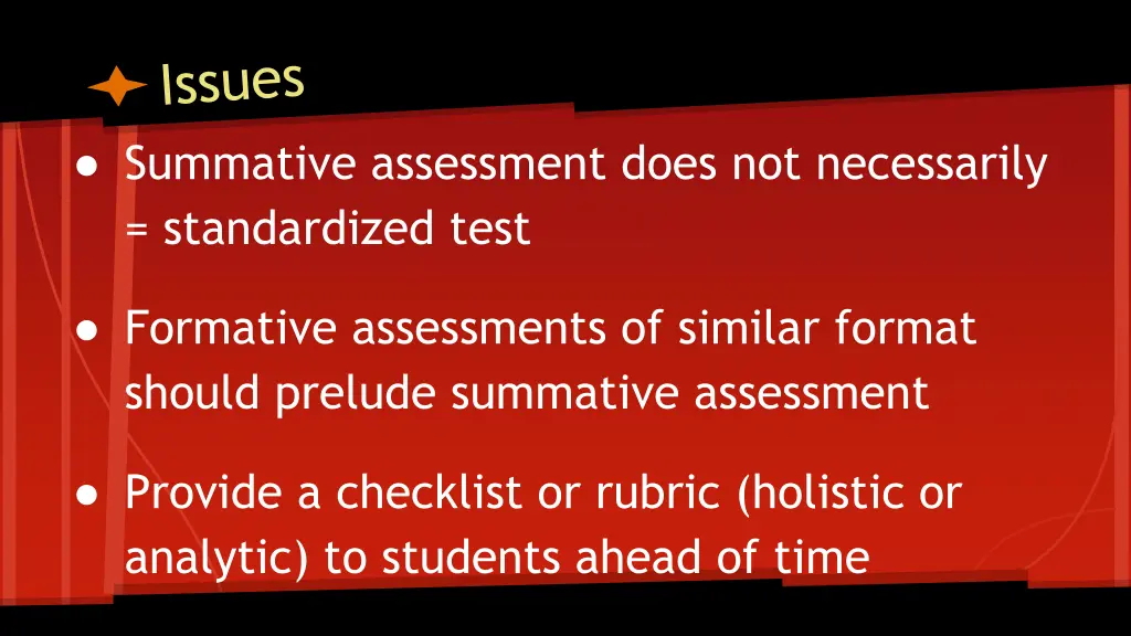 summative assessment does not necessarily