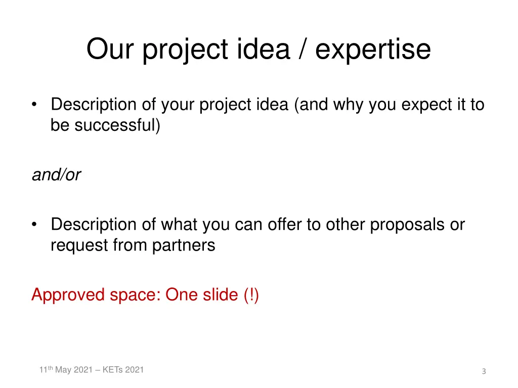 our project idea expertise