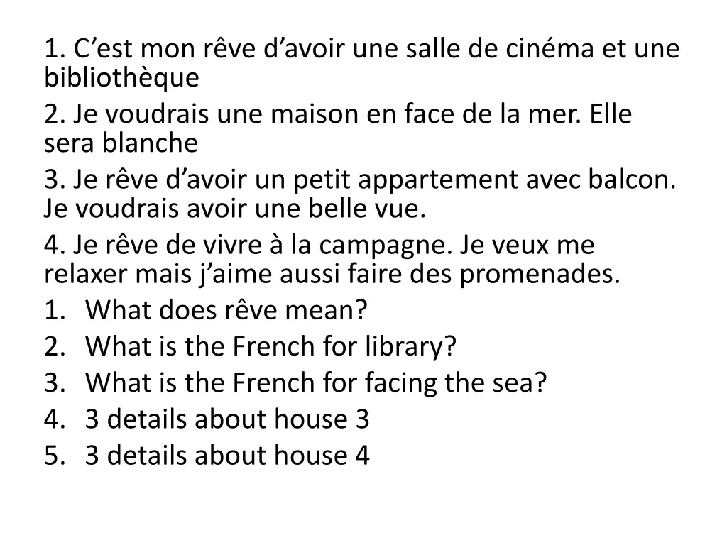 1 c est mon r ve d avoir une salle