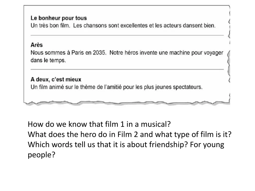 how do we know that film 1 in a musical what does