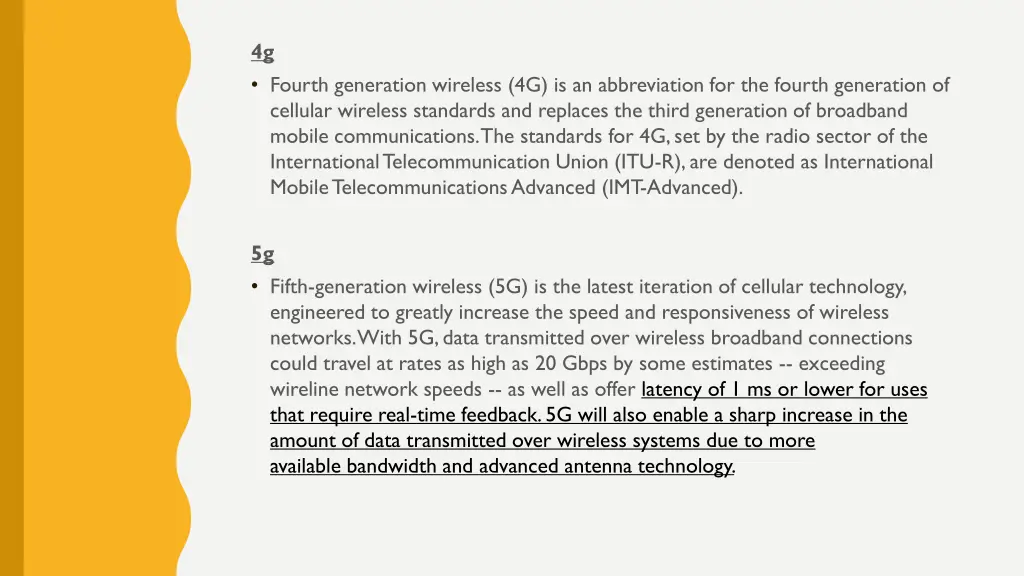 4g fourth generation wireless