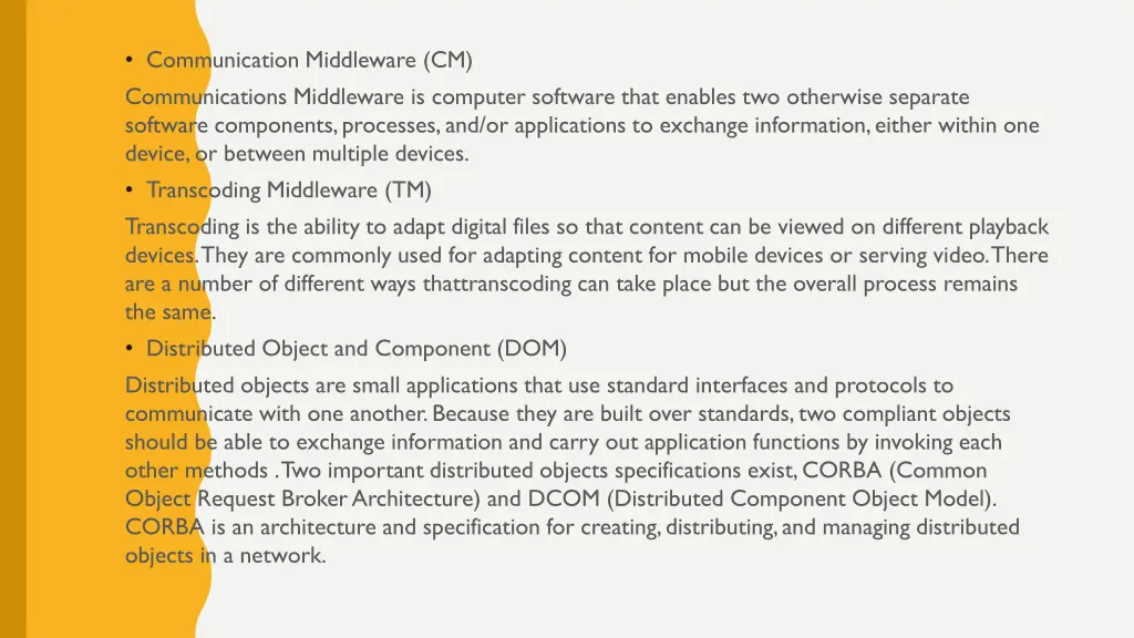 communication middleware cm communications