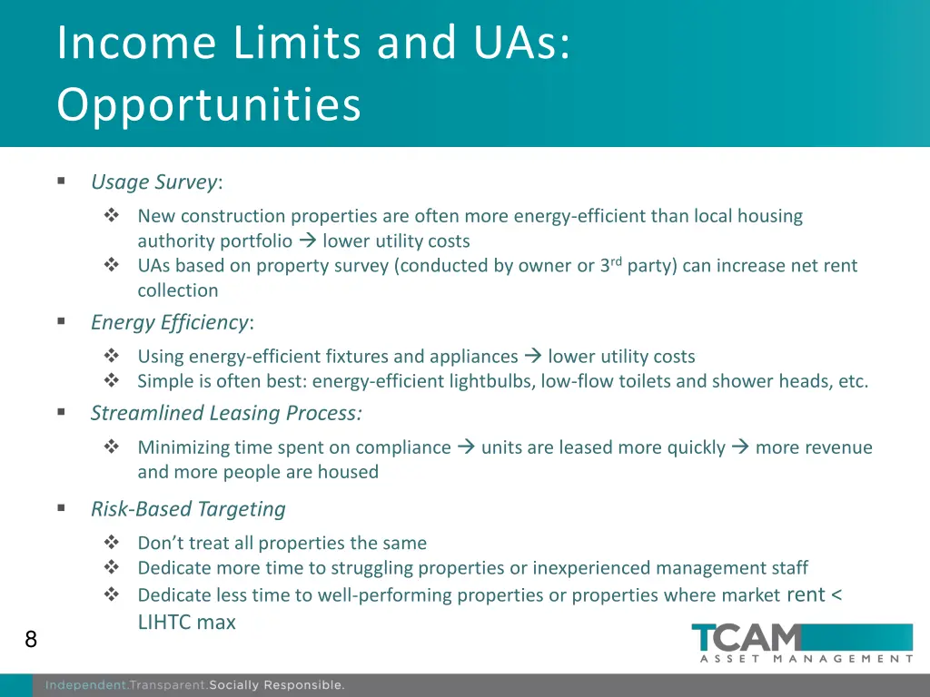 income limits and uas opportunities