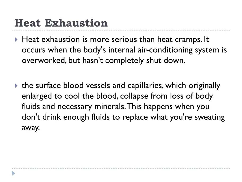 heat exhaustion
