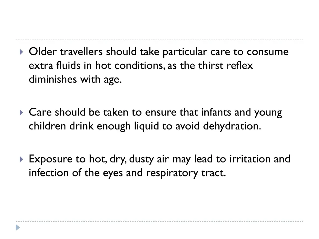 older travellers should take particular care