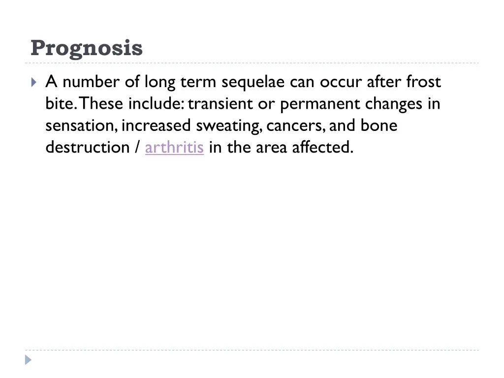 prognosis