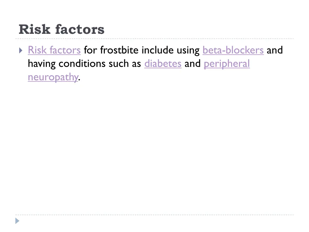 risk factors