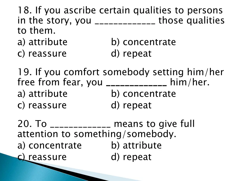 18 if you ascribe certain qualities to persons