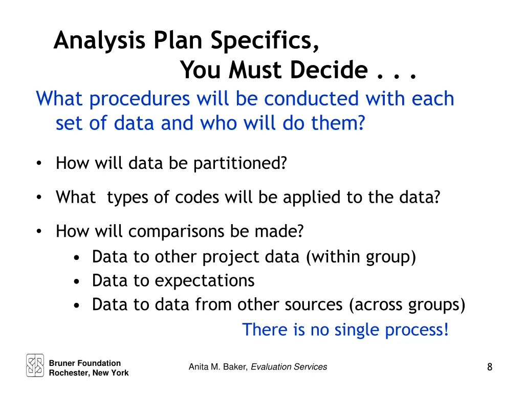 analysis plan specifics you must decide what