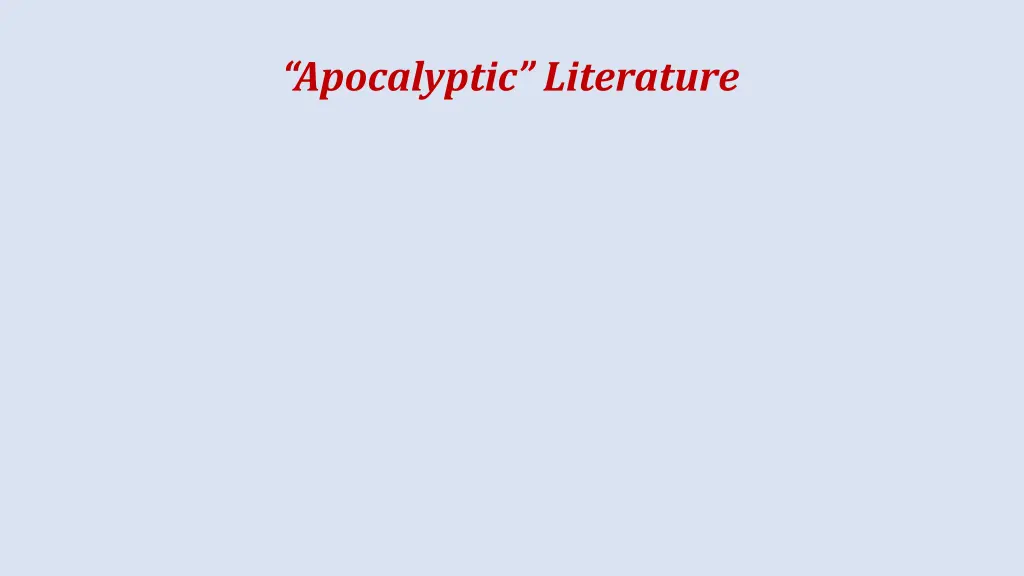 apocalyptic literature