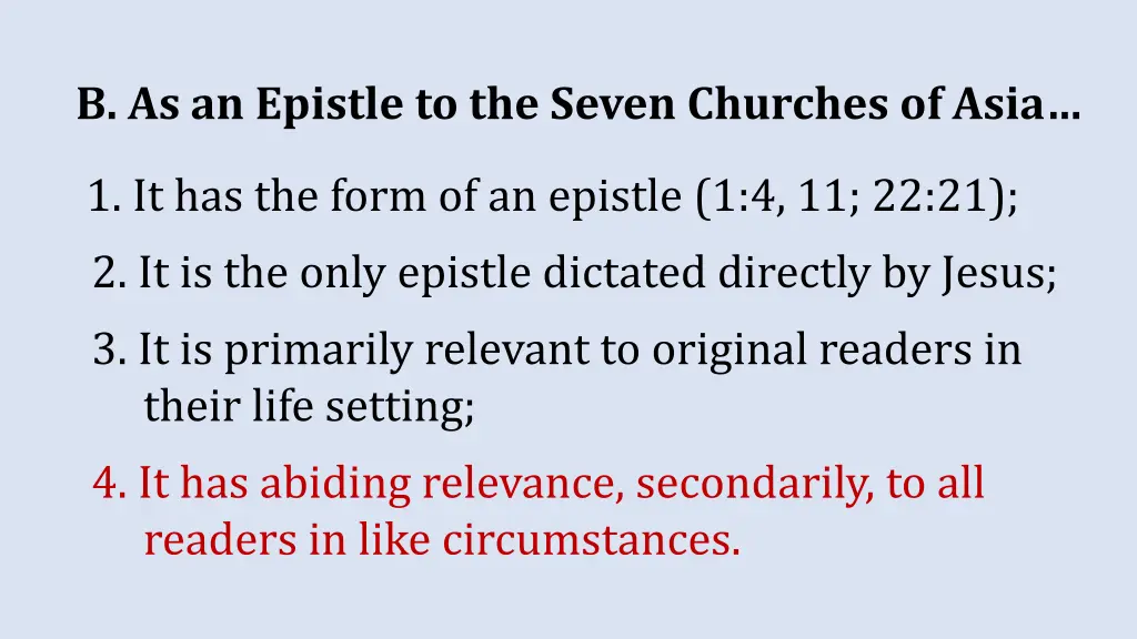 b as an epistle to the seven churches of asia 4