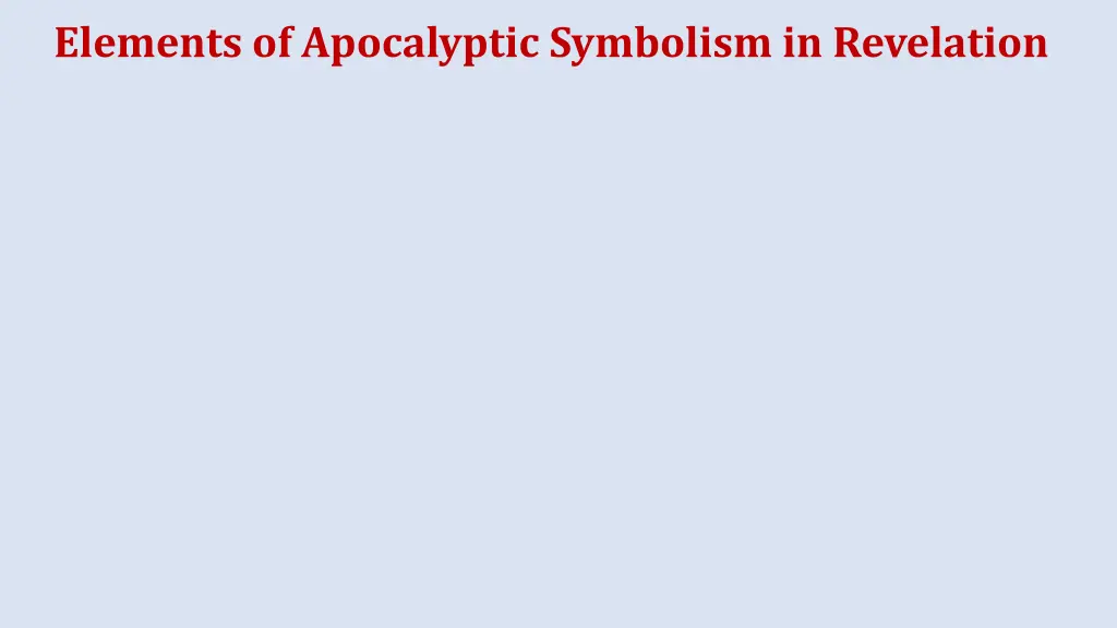 elements of apocalyptic symbolism in revelation