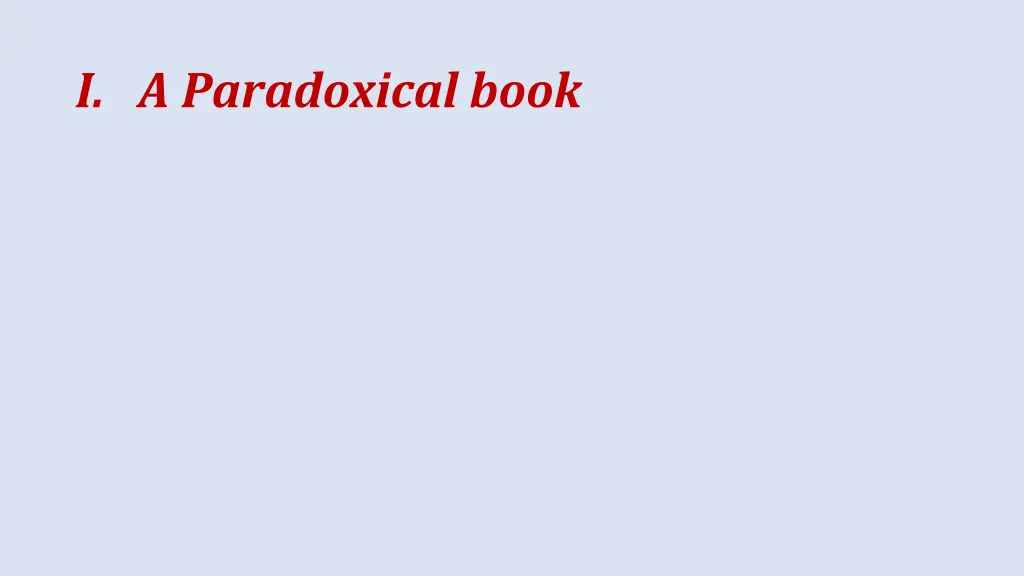 i a paradoxical book