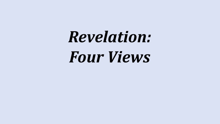 revelation four views